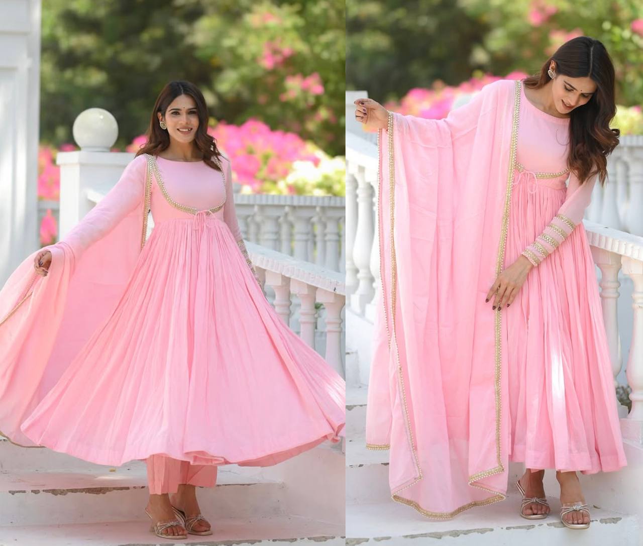 The Sovereign Rosewater Flared Anarkali